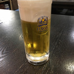 みふじ - 生ビール…ちょっと泡が多めだね（笑） ジョッキは綺麗です♪