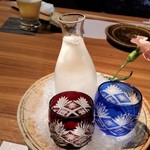 和外伝　ぜろ - 盃は切子です。お酒は立山。