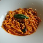 ダイニングルーム バイ ザ ビワコ - フレッシュバジルとトマトのタリアテッレ