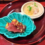 銀座 しのはら - 戻りカツオと毛蟹