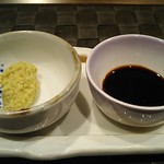 鉄板焼　季流 - ●●ステーキランチ」4,800円 (税サ込)X2人前 (①ご挨拶の一皿、②本日のスープ、③肉：国内産牛ロース 110ｇ＋フィレ 110ｇ、④野菜焼き、⑤御飯⇒ガーリックライス 変更+750円 赤出汁 香物、⑥アイスクリーム＆シャーベット、⑦コーヒー) 2018年10月