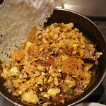 鉄板焼　季流 - ●●ステーキランチ」4,800円 (税サ込)X2人前 (①ご挨拶の一皿、②本日のスープ、③肉：国内産牛ロース 110ｇ＋フィレ 110ｇ、④野菜焼き、⑤御飯⇒ガーリックライス 変更+750円 赤出汁 香物、⑥アイスクリーム＆シャーベット、⑦コーヒー) 2018年10月