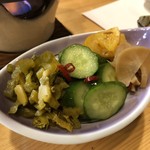 漁火 - 漬物盛り合わせ