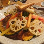 藁焼き鰹たたき 明神丸 - 秋野菜サラダ 2018年10月