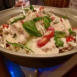 東心斎橋 ほおずき - トマトもつ鍋 (火入れ始め)