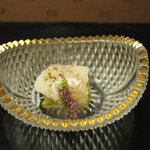 料亭 二蝶 - 【進肴】帆立、アスパラ、ずいき、三豊茄子、紫蘇庵、花穂紫蘇