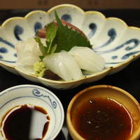 料亭 二蝶 - 【御造り】ひらめ、鰹、烏賊、芽物
