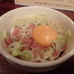 一八 - スタミナ刺（ﾀﾝ･ﾊﾗﾐ･ﾊﾂ）￥480（税抜）