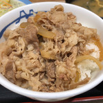 松屋 - プレミアム牛めし 並 380円。生野菜玉子セット 160円。