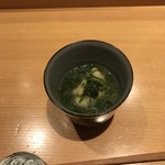 鮨 なかむら - 鱈の白子揚げ出し！
      蕪の葉と大根おろし入り！