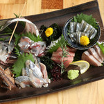 居酒屋 蔵家 - 刺身五点盛り合わせ