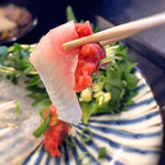 ようちゃん - 平目の造りをもみじおろしと…