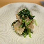 瞬 - タイ昆布締めと大徳寺の胡麻和え