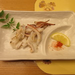 味処 大丸 - 活きイカの後造りを焼いて貰った日