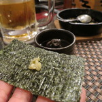 星の庵 風の色 - 葉わさびをのせ折りたたんでクチに入れる(2018年10月)