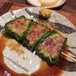 鳥茂 - ピーマン肉詰め