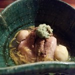 中島町倶楽部 - 海老芋を炊いたもの、餅銀杏、雲丹餡かけ？