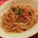 銀座イタリー亭 - “イタリアンソーセージのスパゲッティ/トマトソース”