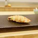 あま木 - ［2018/10］寿司⑫ 師崎産車海老の握り