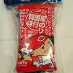 Shima Shijou Abanse - カープ坊やの韓国風味付けのり１パック　赤が×２、黒×１　税抜200円(2018.10月)