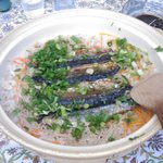 マサラバザール - 日本酒を楽しむ会　新秋刀魚と新生姜の炊き込みご飯です。
