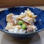 家庭料理 小川 - たらこの卵とじ？