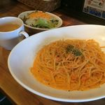 Satchmo - H.30.10.20.昼 ランチ エビの旨み！エビクリームパスタ 780円税込