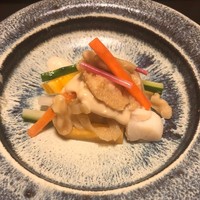喜想菴 - 秋野菜のなますに胡麻和え
