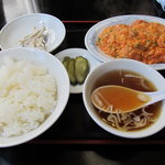 昇ちゃん - 豚唐揚げ玉子チリソース定食