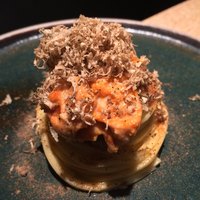 S'ACCAPAU - 茸のタリオリーニ  雲丹とトリュフのせ
