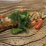 リストランテ カッパス - 温かい前菜「秋刀魚を使った・・・」アップ