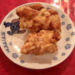 龍華餃子 - 定食の唐揚げ