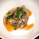 馬の手 - 煮込んだ後、味ポンで。