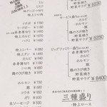 馬の手 - メニュー