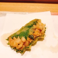 天麩羅 なか江 - 白子の大葉包み