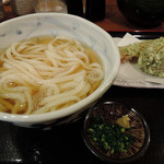 しんぺいうどん - かけ　ちく玉天（別皿