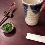 寺方蕎麦 長浦 - そば湯割りと漬物