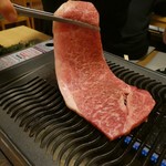 焼肉たまき - 厳選黒毛和牛A5サーロイン税抜1600円