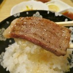 焼肉たまき - 厳選黒毛和牛A5サーロイン税抜1600円