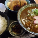 和風レストラン　ふくしま - カレーきしめん定食。チキンカツ