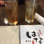 厳選焼肉はな - 左ウーロン茶250円
右ジンジャーエール250円