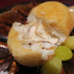 日本料理 晴山 - 30年10月　松茸クリームコロッケ断面