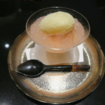 日本料理 晴山 - 30年10月　無花果ワイン煮、ラフランスシャーベット