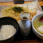 会津ラーメン 和 - 特製青じそ塩つけ麺（1玉）+味玉