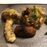 鰻はし本 - 松茸と鼈のかき揚げ