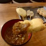 串揚げ×カレーうどん ブル - このように頂きます。