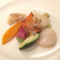 中国料理 花閒 - 松茸と帆立貝柱の炒め