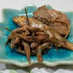 うを徳 - 2018.10 仙鳳趾牡蠣時雨煮、琵琶湖ホンモロコ有馬煮、琵琶湖ゴリ有馬煮