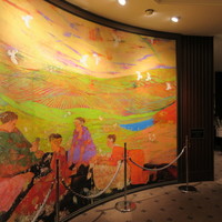 野田岩 日本橋高島屋特別食堂 - 待合い室に大きな絵