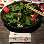 つぼ八 - 料理写真:ほうれん草とベーコンのサラダ